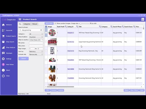 Craft Inspector Review Demo - Etsy Product Research Software Spy Tool