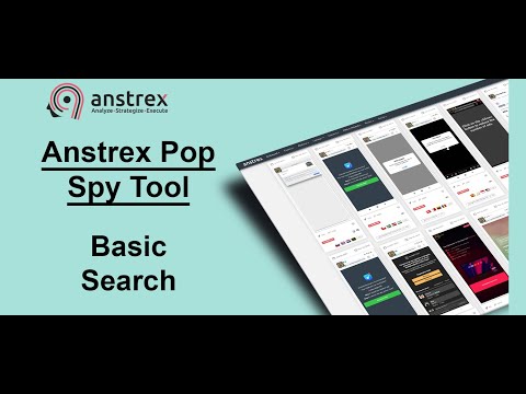 Anstrex Pop Spy Tool: Performing Basic Search